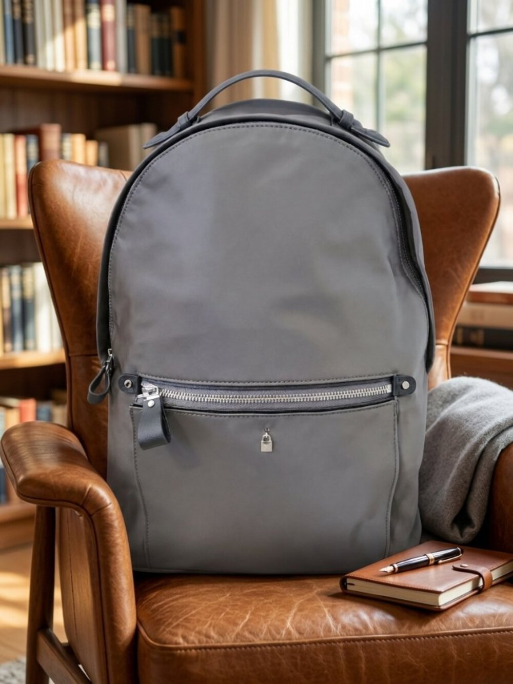 Michael Kors Kelsey Backpack Graphite | Travel Laptop Bag w/ Trolley Sleeve